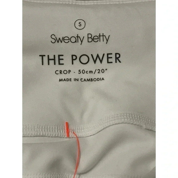 Sweaty Betty The Power Crop Women’s Size Small White Workout Pocket Leggings - Picture 8 of 10